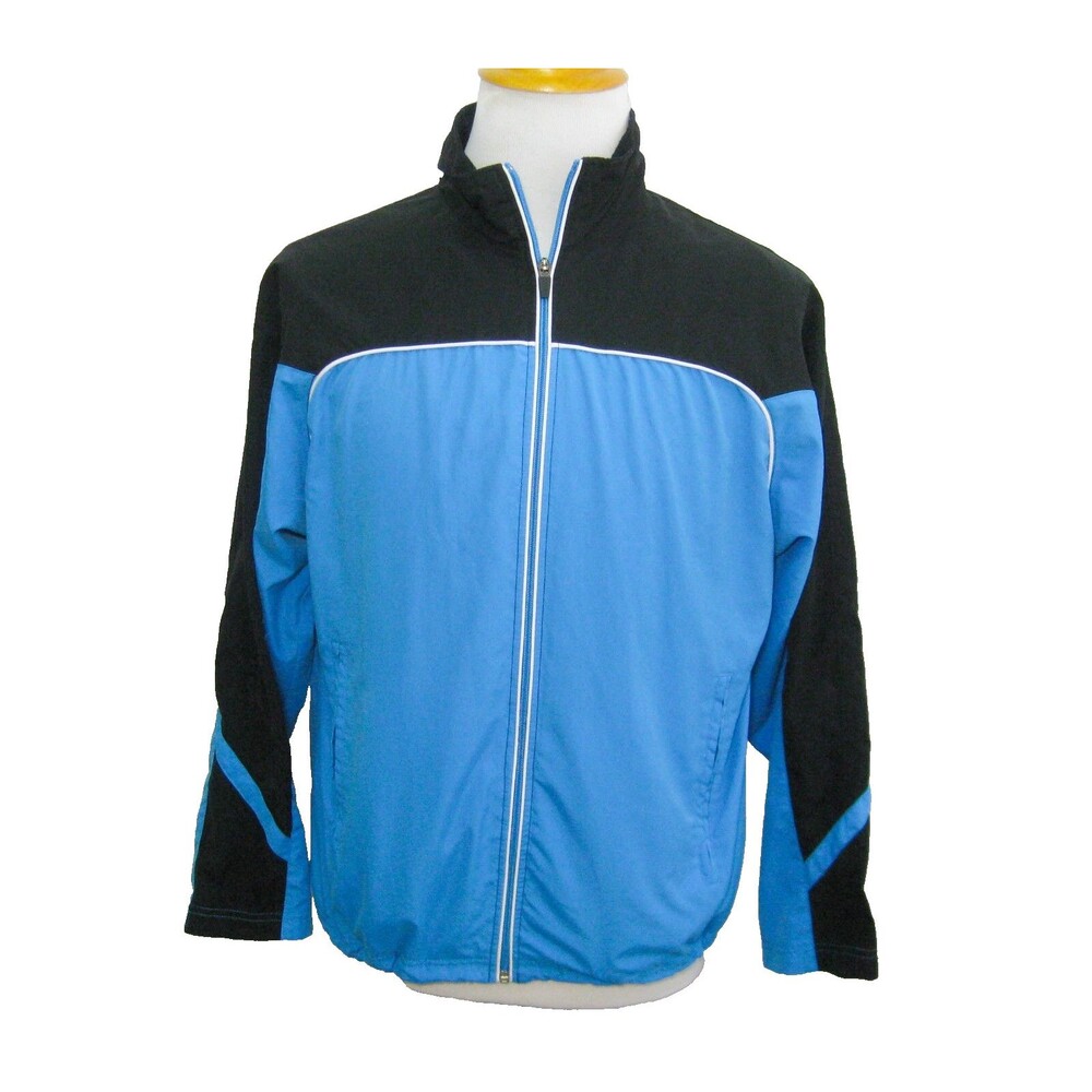 MARSH LANDING Women's (Size Medium) Blue Athletic Windbreaker Track Jacket Coat